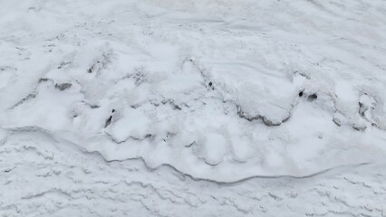 Snow covered ground in Winter time