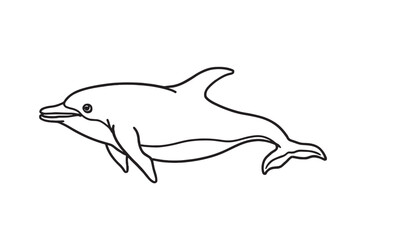 Obraz premium set of silhouettes of dolphins