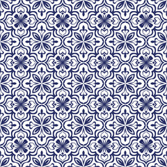 Vintage Inspired Ornamental Tile Pattern with Decorative Symmetry