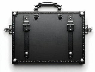 Fototapeta premium Black Leather Suitcase 3D Illustration