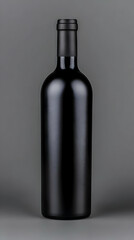 Black Wine Bottle Mockup Illustration