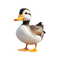 Obraz premium Cute Duck with Transparent Background for Design