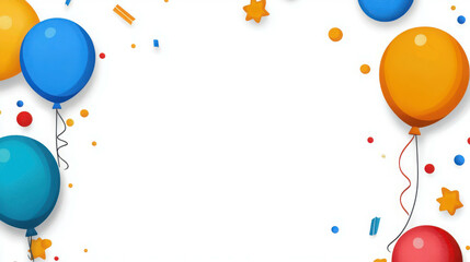 Bright and Colorful Minimal Balloon Design for New Year Celebration Party Decorations