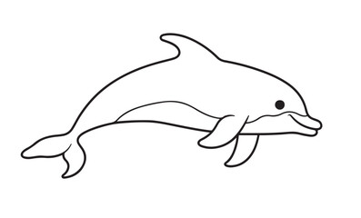 Obraz premium set of silhouettes of dolphins