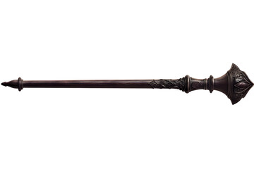 Photography of Ornate Knight's Staff Against Transparent White Background