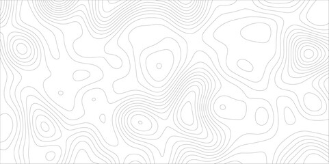 Ocean topographic line map with curvy wave isolines vector illustration. Abstract topographic contours map background, Vector contour topographic map. Cartography texture abstract banner use.	