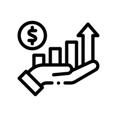 wealth creation strategies line icon
