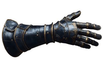 Photography of Knight's Gauntlet on White Transparent Background