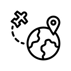 Fototapeta premium freedom to travel line icon