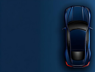 Dark Blue Car Illustration