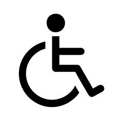 Disabled person icon in a simple and recognizable design for accessibility