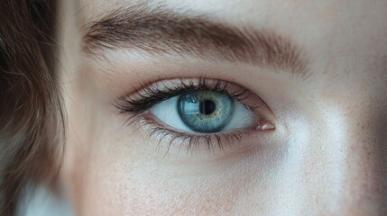 Obraz premium Captivating Blue Eyed Woman Gazing Thoughtfully with Elegant Facial Expressions