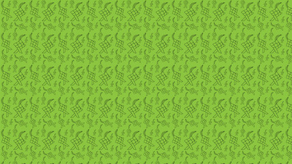 Lime Green Decorative Pattern With Intricate Abstract Design Elements