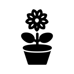 solid Flower bud with closed petals, ready to bloom in a simple design.