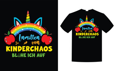 Inmitten von Kindergarten T Shirt, Back To School T-Shirt Design Vector Graphic, Vintage Back To School T-Shirt Design, Typography, Back To School Kids Boys
