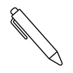 Ballpoint pen icon vector in flat style.