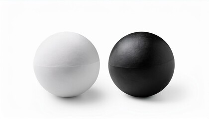 Blank black and white stress ball mockup, front view isolated. Generated image