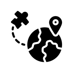 Obraz premium freedom to travel glyph icon