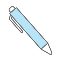 Ballpoint pen icon vector in flat style.