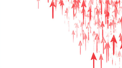 Red Arrows Pointing Upward Indicating Growth Progress