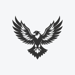 Fototapeta premium Eagle Silhouette Design for Patriotic and Wildlife Art