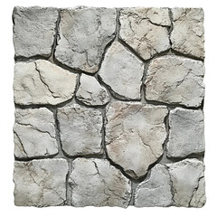 Obraz premium White and gray stone wall with a rough texture