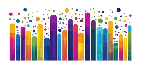 Obraz premium A bar graph representing data trends in math.