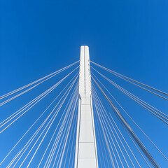 Naklejka premium Bridge Cables Abstract Background Illustration