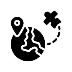freedom to travel glyph icon