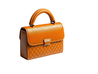 Stylish orange handbag on black, a pop of color for fashion lovers vibrant