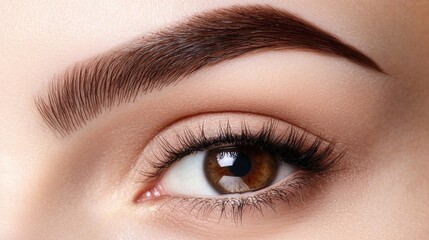 Naklejka premium Exquisite Feminine Beauty Closeup of Flawless Facial Features