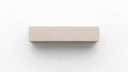 Beige Rectangular Box on White Background