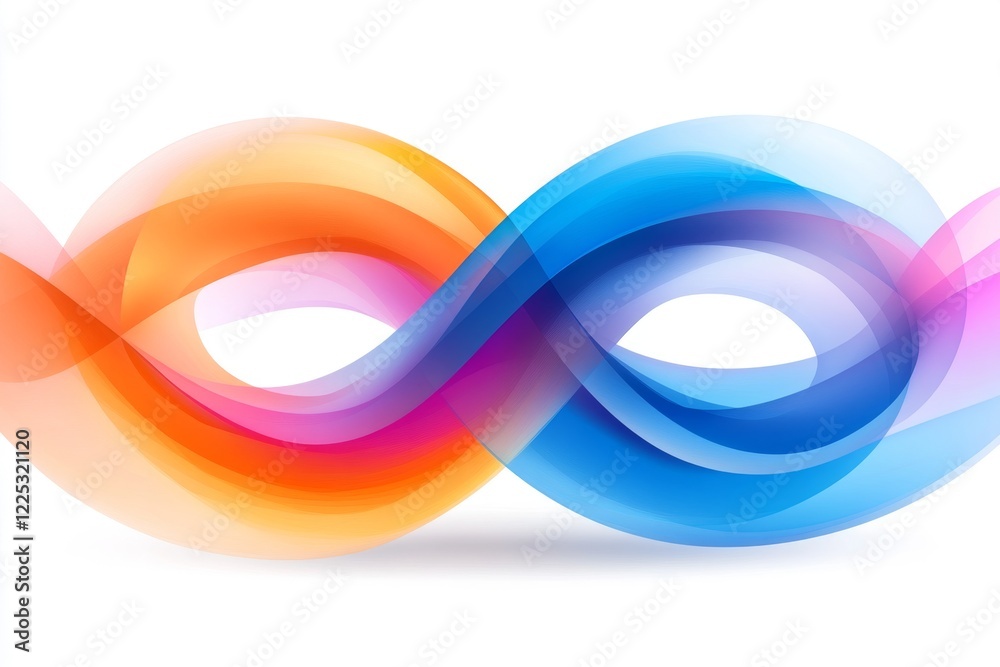 Poster a minimalist illustration of two interlocking circles, symbolizing connection and association, with 