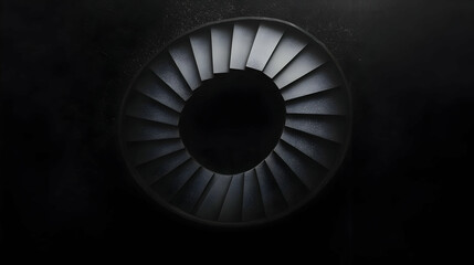 Fototapeta premium Dark Circular 3D Illustration