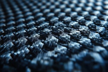 Close-Up of Black and White Carbon Fiber Texture