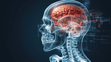 Transparent Skull with Brain Anatomy Scanning Technology