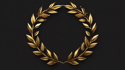 Luxurious Gold Wreath Crown Flat Vector Illustration for Royal Designs and Celebrations