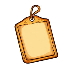 A blank wooden label ideal for various creative uses, isolated on transparent or white background