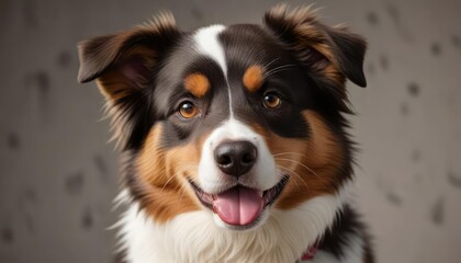 Cuteness overload Aussie Shepherd with tongue out, tongue, charming, energetic