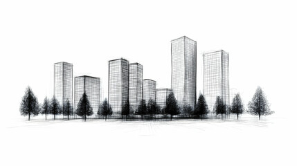 Sketch Cityscape Illustration