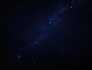 Obraz premium Dark blue night sky with a multitude of stars and planets, astronomy, dark blue night