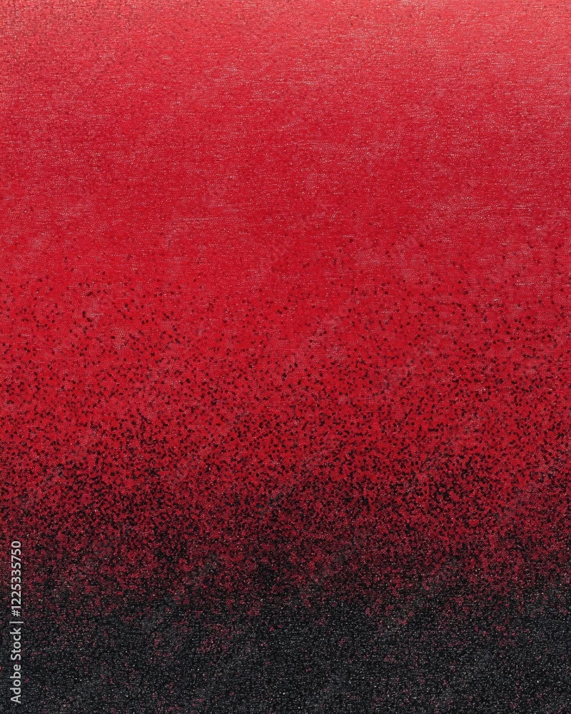 Poster gradient texture with red and black colors creating a unique pattern with small dots and particles
