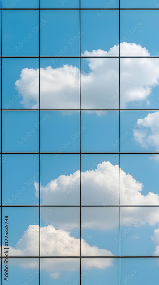 Sticker Sky Reflected in Modern Building