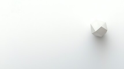 Minimalist White Geometric Shape on White Background