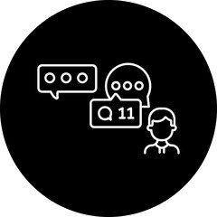 Comments vector icon with background