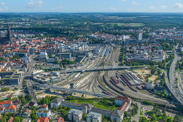 Ulm am S&uuml;drand der schw&auml;bischen Alb in Baden-W&uuml;rttemberg im Luftbild
