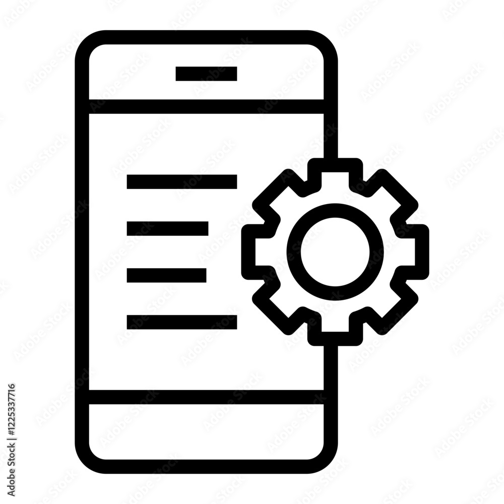 Poster mobile optimisation vector icon