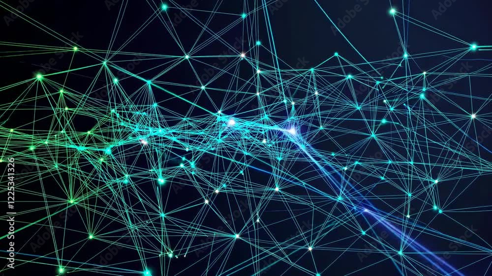 Poster dynamic visual representation of interconnected data points in a digital network environment