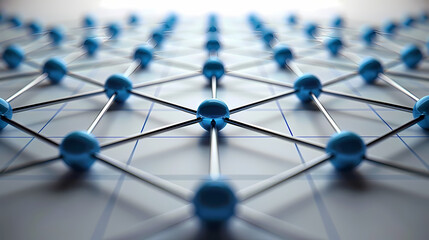 Business diagram, connecting communication lines.