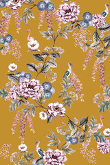 Obraz premium Seamless pattern floral design abstract surface pattern textile design